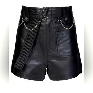 Leather shorts